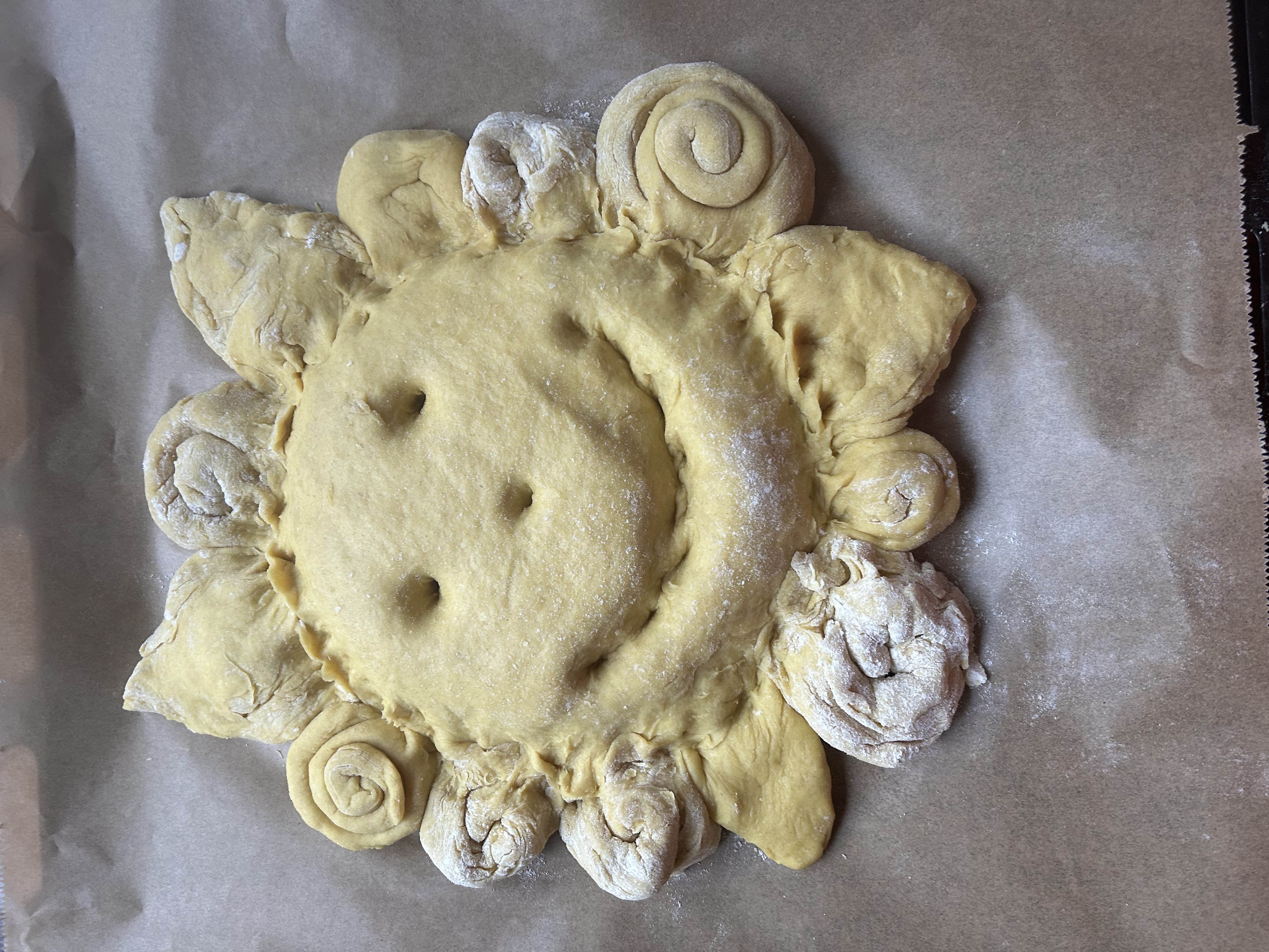 Sun bread children made at a recent English Speaking Families in Kassel event